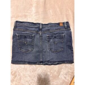 Vintage Guess Micro Mini Denim Skirt 90s Y2K 31 Stretch Low Rise Bratz Grunge